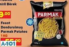 FEAST DONDURULMUŞ PARMAK PATATES 1KG FEAST DONDURULMUŞ PARMAK PATATES 1KG